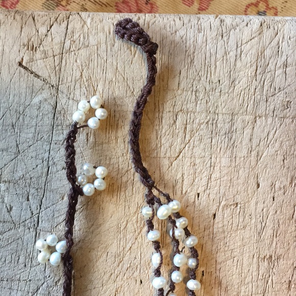 Freshwater pearl woven 3 strand necklace😍 - Picture 3 of 5